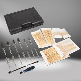 Bonbo swabs and small tools layout showing finishing tools for sealing surfaces