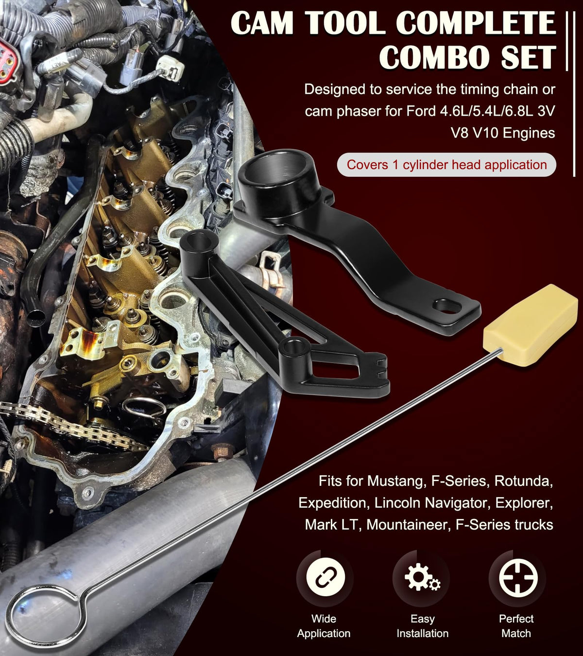 Bonbo timing chain locking wedge detail protecting chain and guides