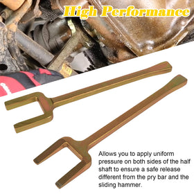 Bonbo tool in use on FWD axle demonstrating safer removal method