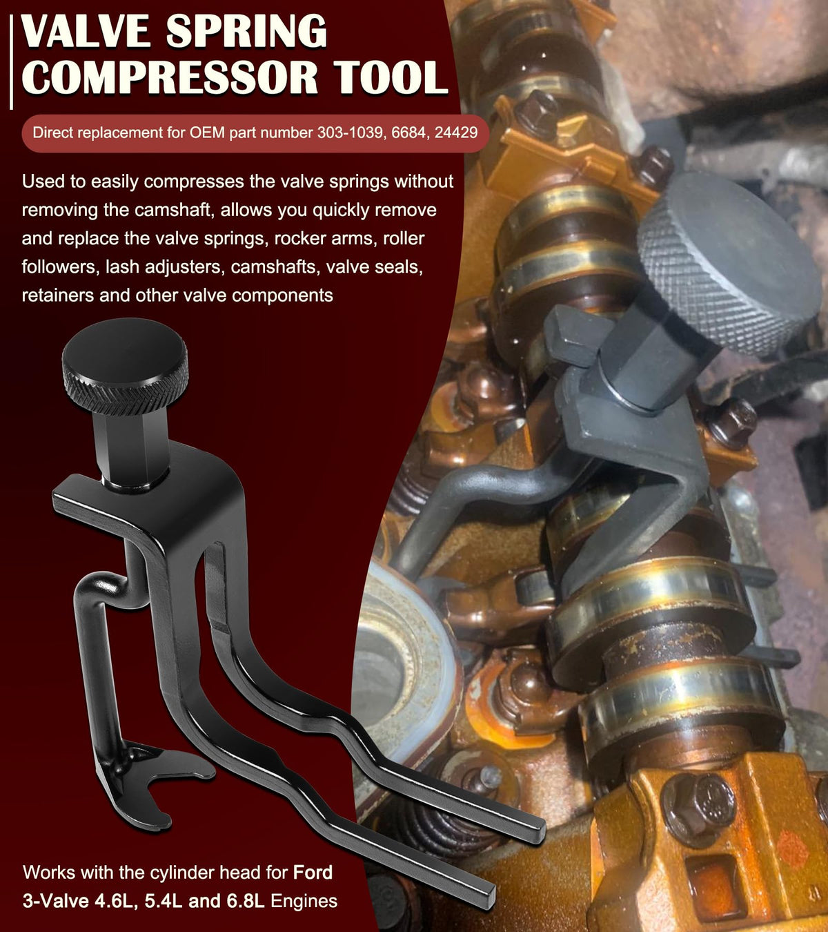 Bonbo tools installed on Ford engine illustrating correct in-vehicle usage