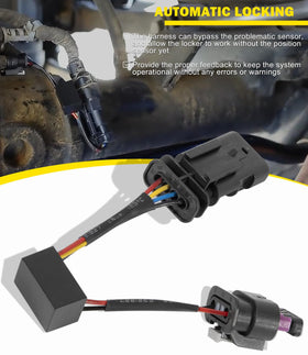 Bonbo harness installed under axle demonstrating tidy OEM-style fitment