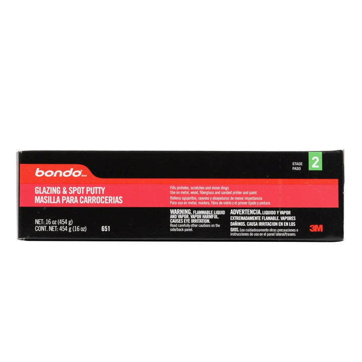bondo front packaging tube showing product and size benefit