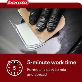 bondo in use on automotive panel speeding small repairs benefit