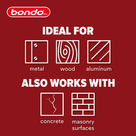 bondo label close-up showing instructions and safe handling for correct results