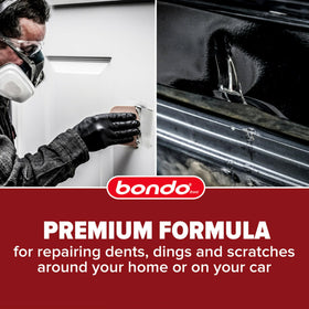 bondo before and after auto panel repair showing durable, paintable surface