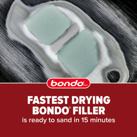 bondo being used on wood repair showing strong adhesion and smooth finish