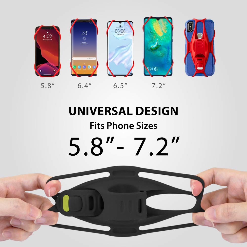 Bone silicone texture close-up showing anti-slip surface and soft protection for phone and handlebars