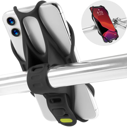 Bone Bike Tie 3 front view showing compact silicone mount and branding, easy installation benefit