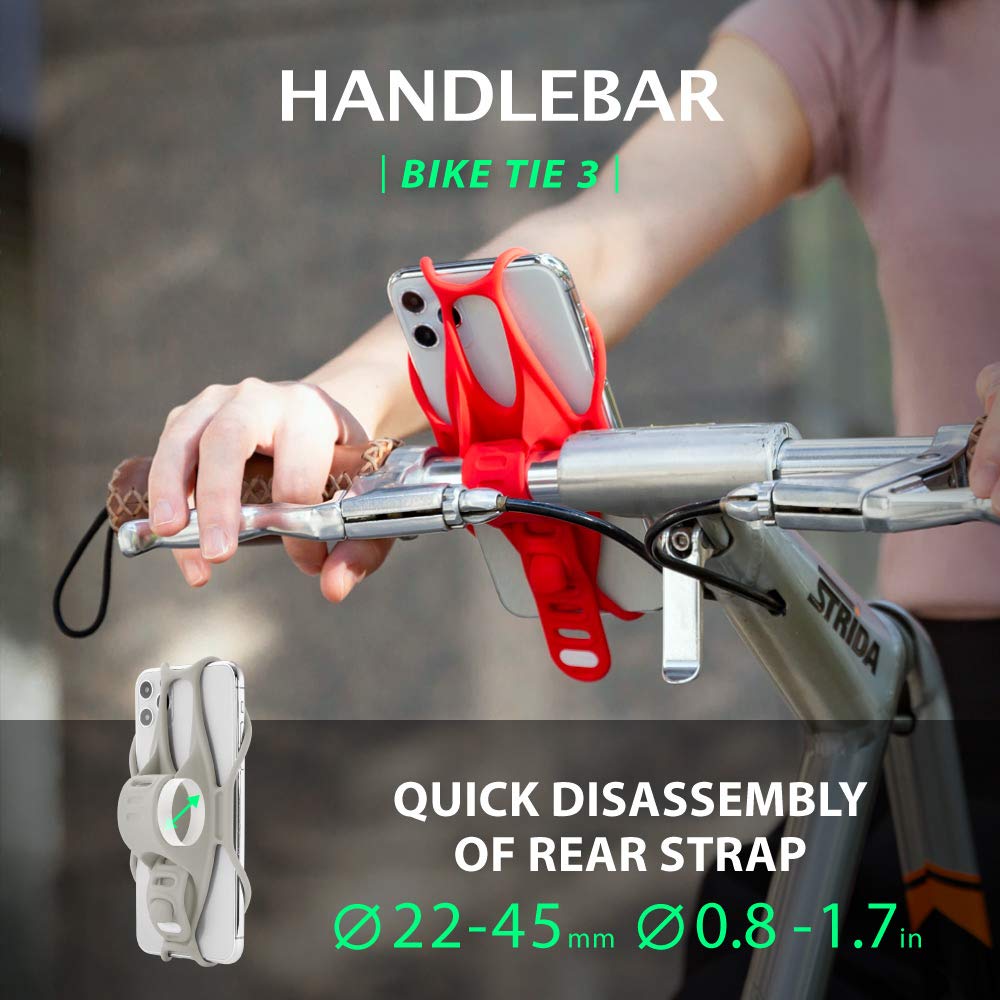 Bone mounted on a road bike handlebar demonstrating secure grip benefit