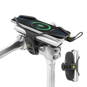 Bone front view of mount on stem showing compact fit and clear display