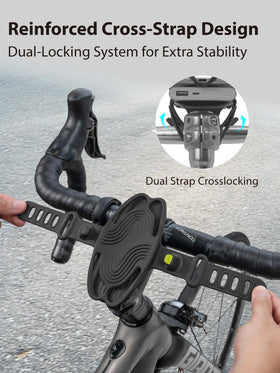 Bone mounted with phone and power bank showing secure dual-device carry