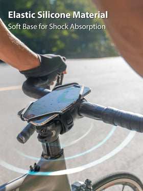 Bone mounted phone with case showing stable hands-free navigation benefit