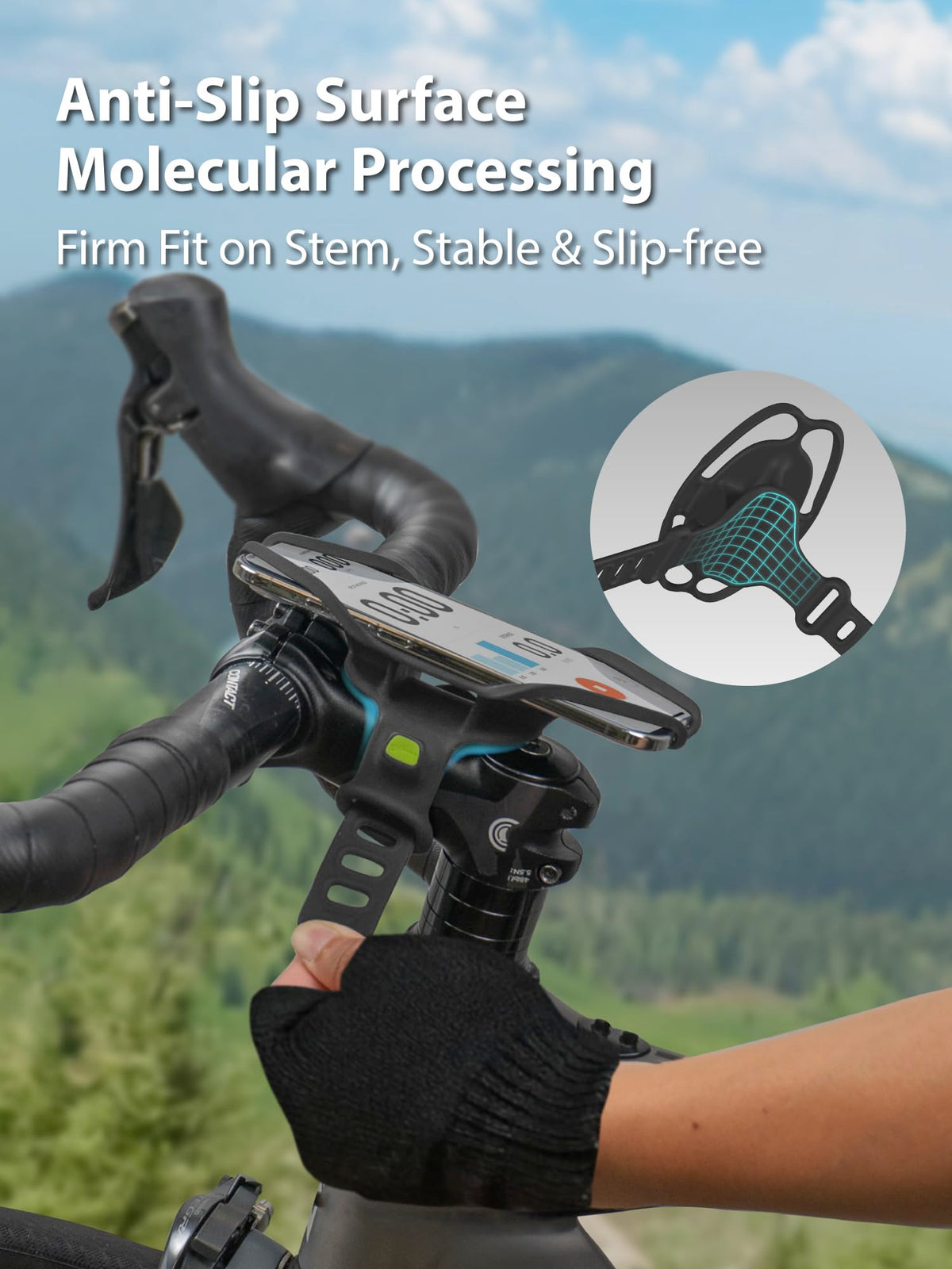 Bone silicone texture detail highlighting shock absorption and scratch protection