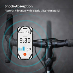 Bone Bike Tie 4 mounted on mountain bike demonstrating stability on rough trails
