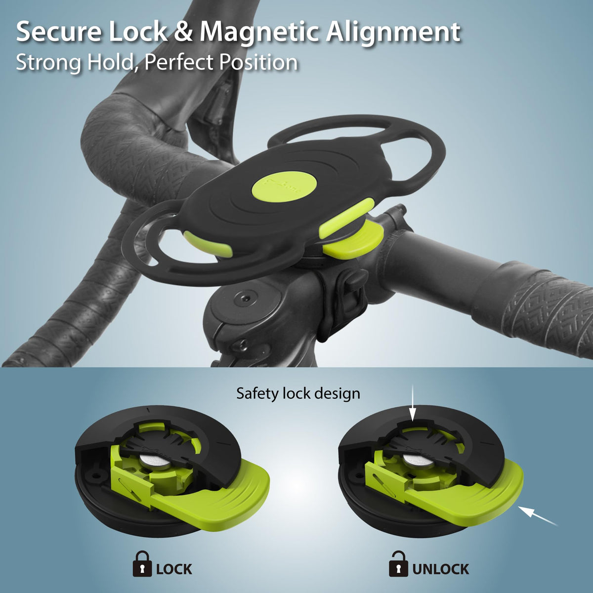 Bone closeup of magnetic lock mechanism demonstrating fast alignment and strong hold