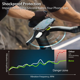 Bone side profile showing how mount fits in a bike cockpit for clear sightlines