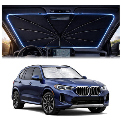 BONULI front installed on BMW X5 windshield reduces cabin heat