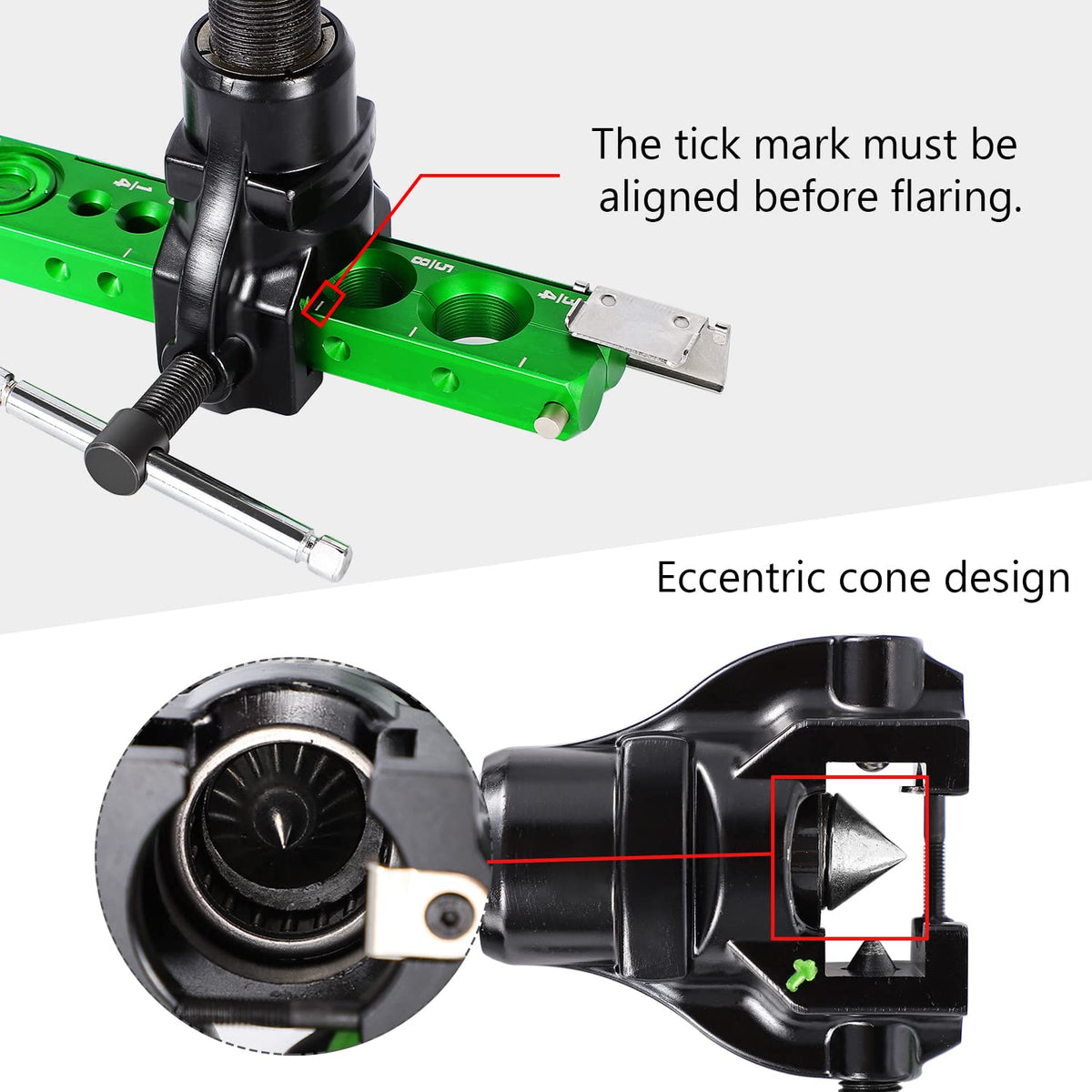 Bonvoisin pipe cutter detail showing clean cuts for faster, straighter tubing preparation