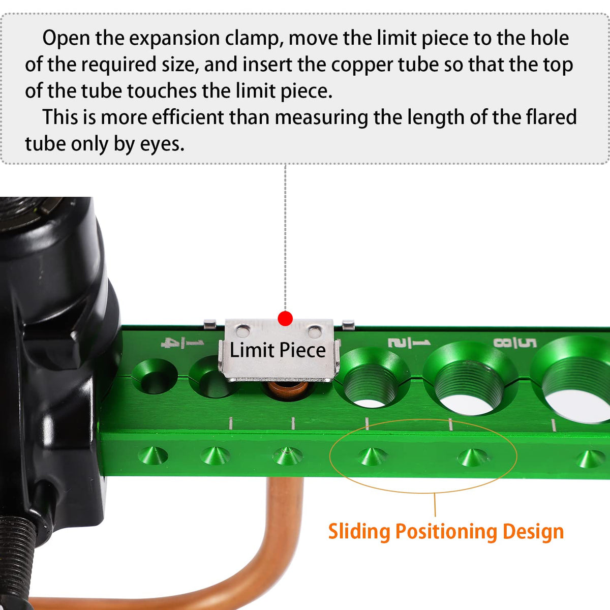 Bonvoisin toolkit in use flaring copper tube to create a precise 45° single flare