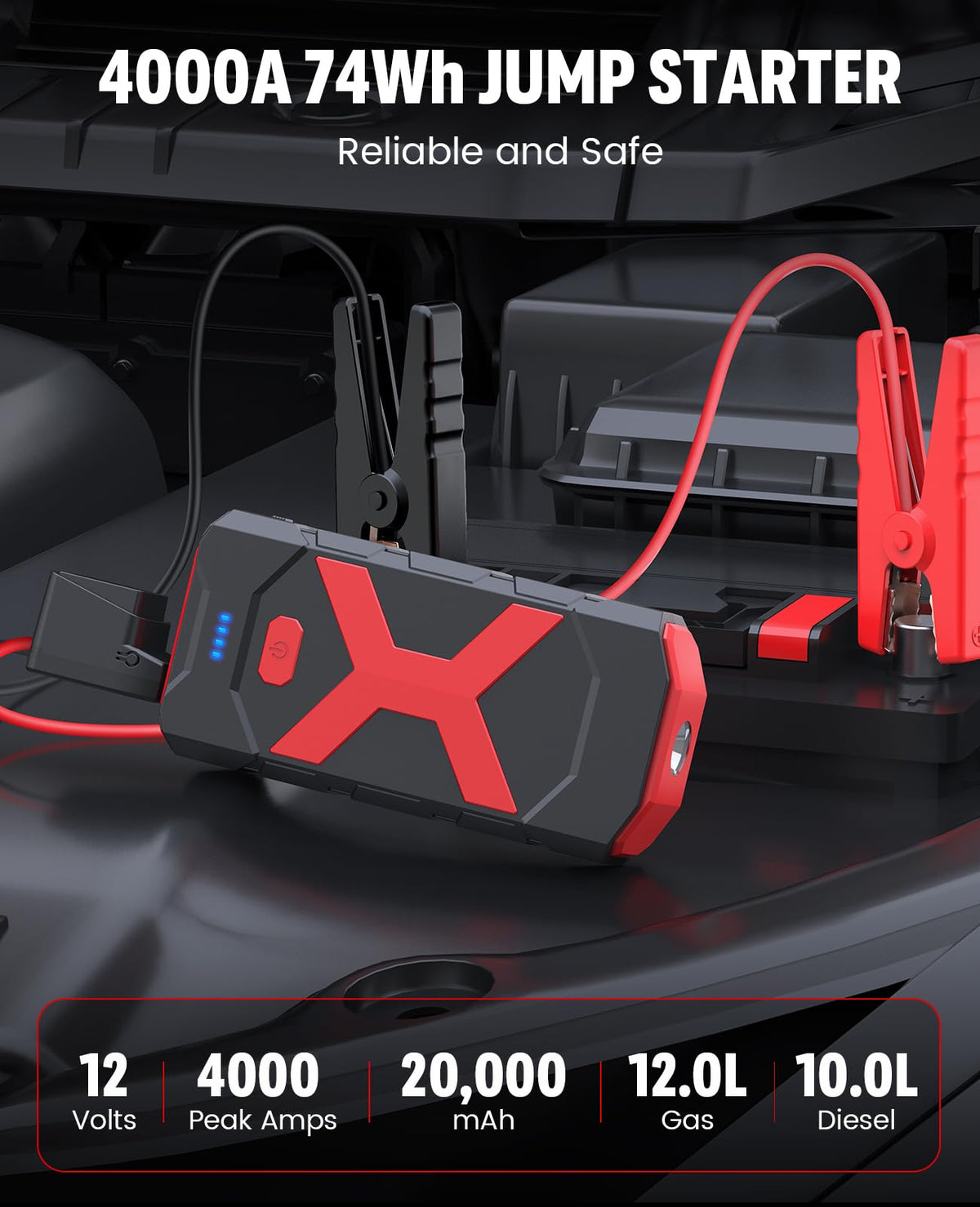 BOOKOO A9 smart clamps close-up with indicators, safer polarity detection benefit