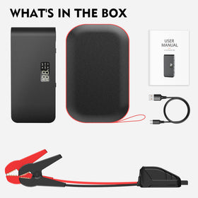 BooKoo jump starter connected to car battery demonstrating fast engine starting