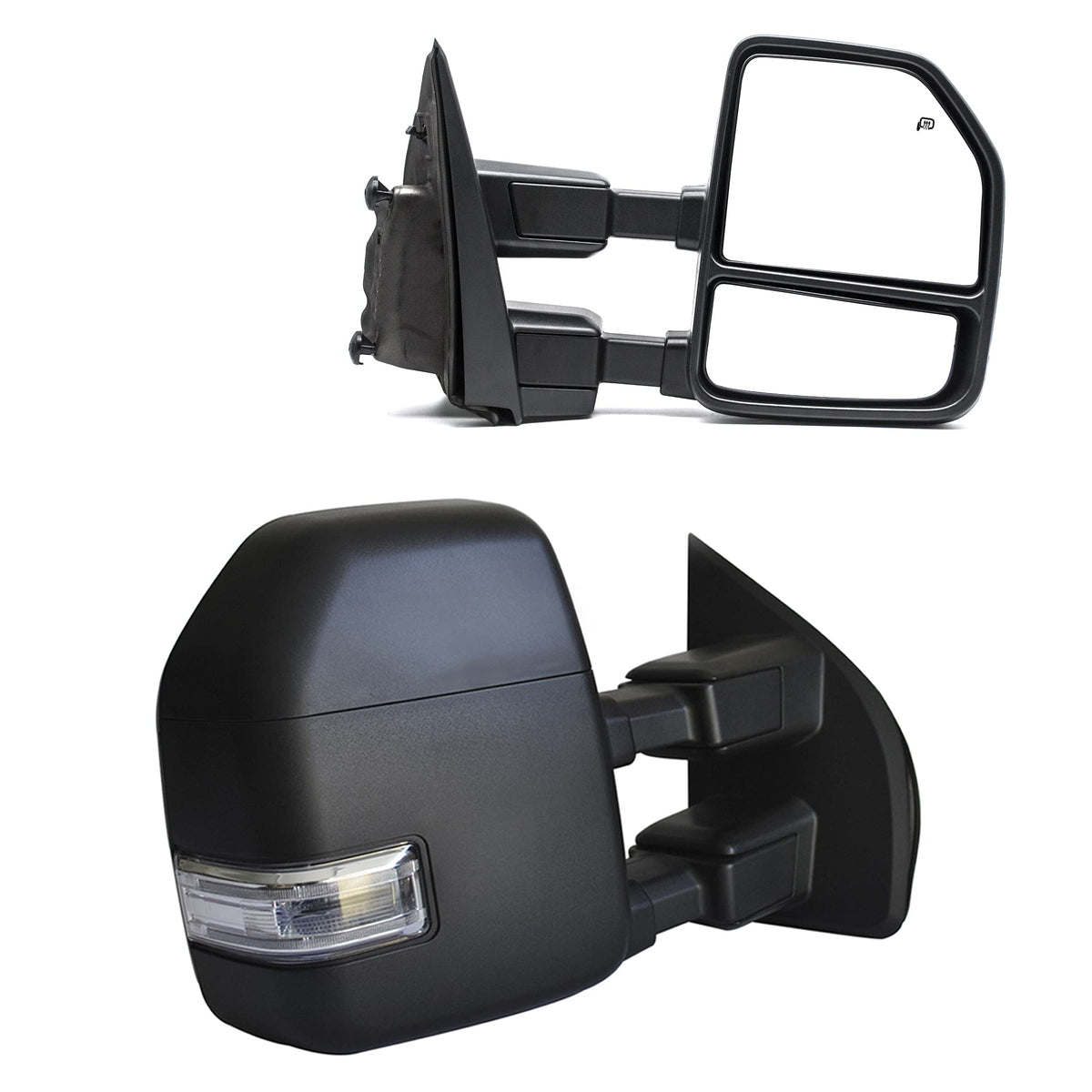 BOOLEE front view showing full tow mirror and benefits of improved visibility