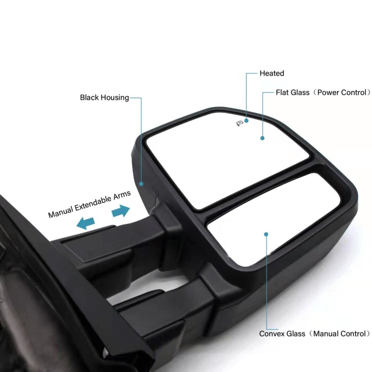 BOOLEE heated glass detail preventing fog and ice for safer towing
