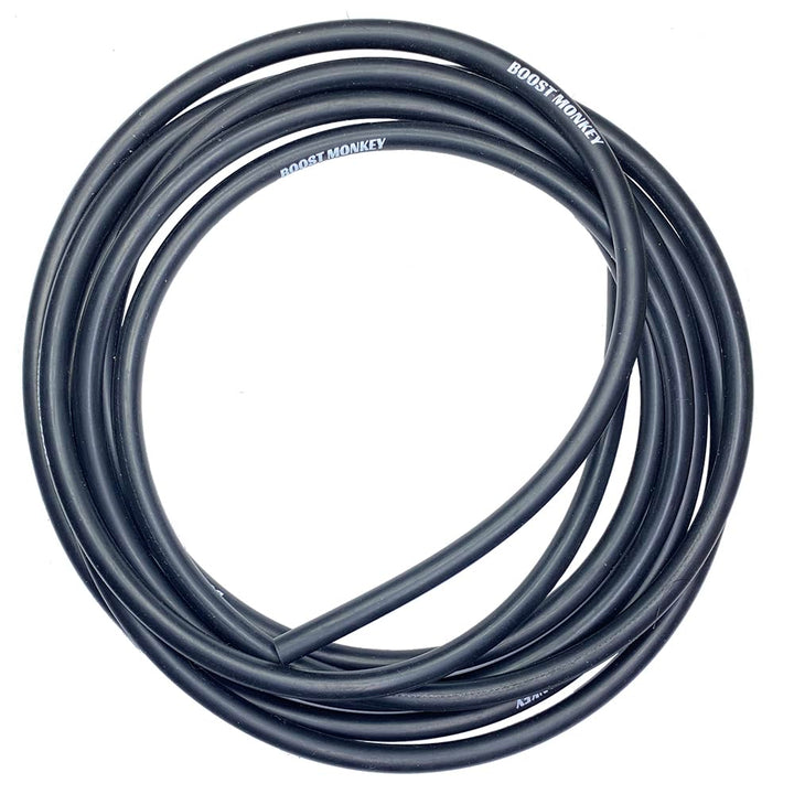 Boost Monkey hose front view showing coiled 10ft length and part number, durable replacement