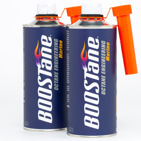 BOOSTane marine front label showing product and performance benefits