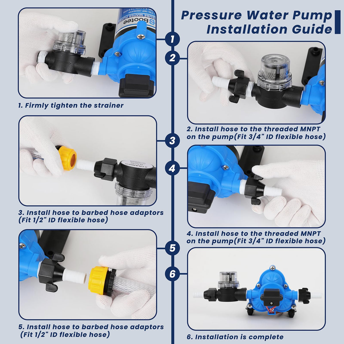 Bootee mounted on a boat bulkhead showing marine-ready fresh water supply
