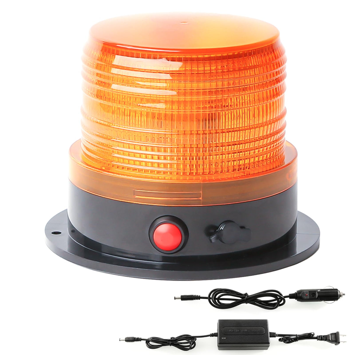 BooYu front view on roof showing compact profile and bright amber warning benefit