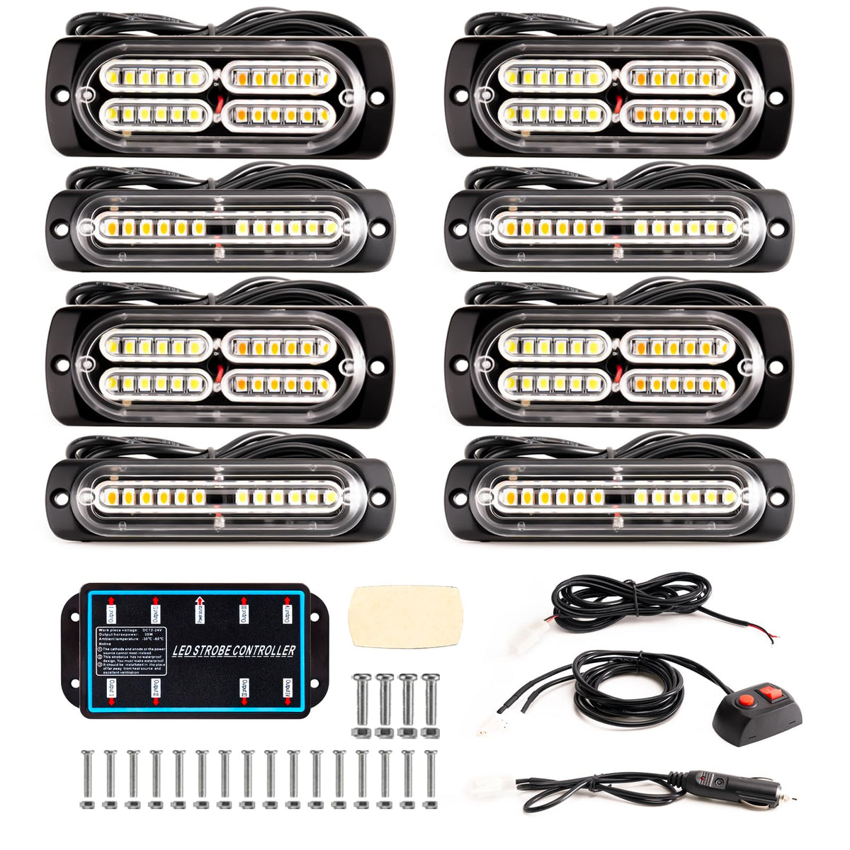 BooYu strobe lights on construction vehicle showing on-site safety visibility benefit