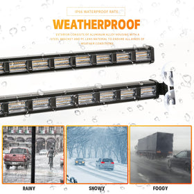 BooYu strong suction-cup mounts securing light bar to windshield for stability