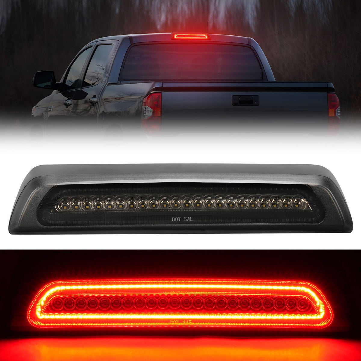 BORDAN front assembly smoke lens showing sleek OEM look and improved visibility