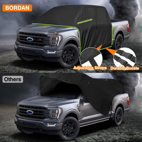 BORDAN reflective strips on cover visible at night, improves low-light vehicle awareness