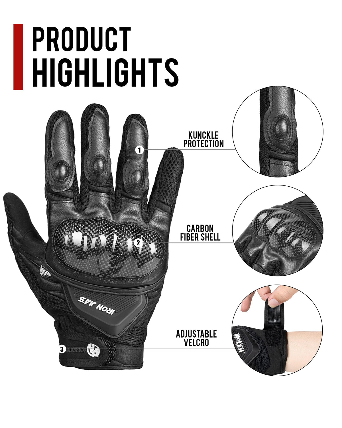 BORLENI breathable mesh panels allowing airflow for cooler hands