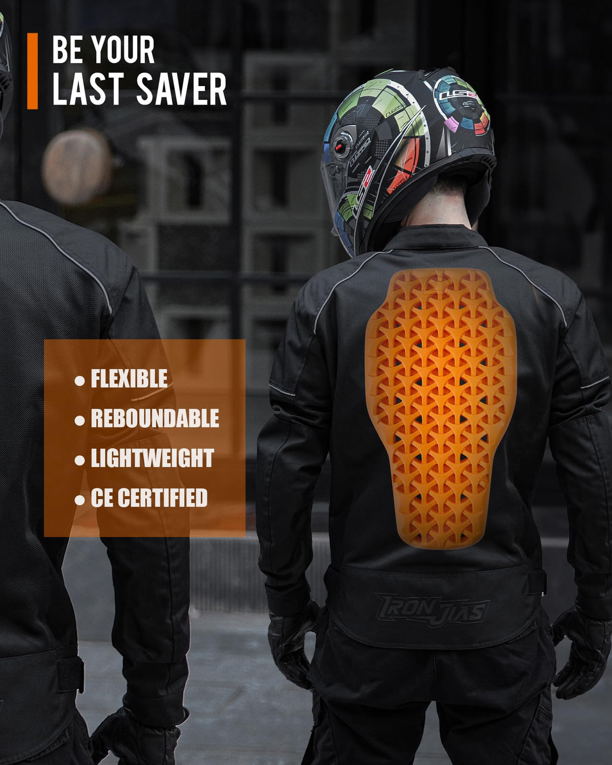 BORLENI shoulder pad texture detail showing breathable foam and comfort for cooler rides