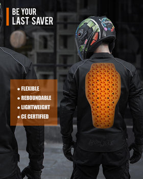 BORLENI shoulder pad texture detail showing breathable foam and comfort for cooler rides