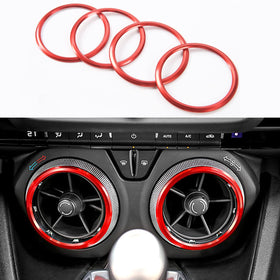 BORUIEN front view of four red vent rings showing fit and finish benefits