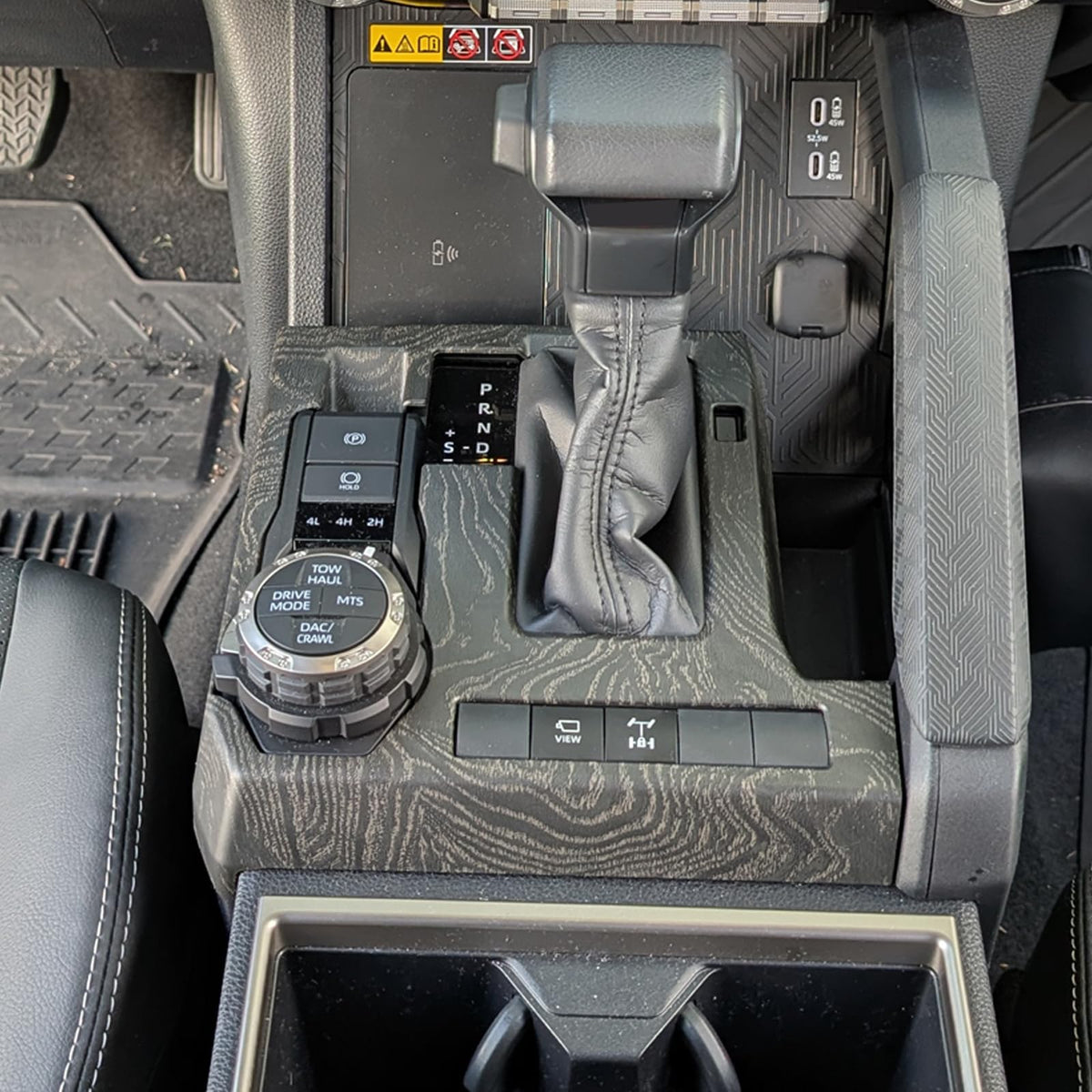 BORUIEN front view of shift panel cover showing precise fit and refined look