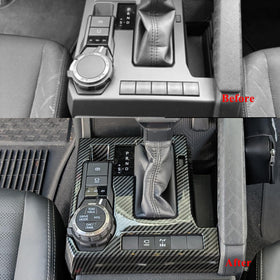 BORUIEN lifestyle shot of vehicle cabin featuring the shift panel enhancing interior style