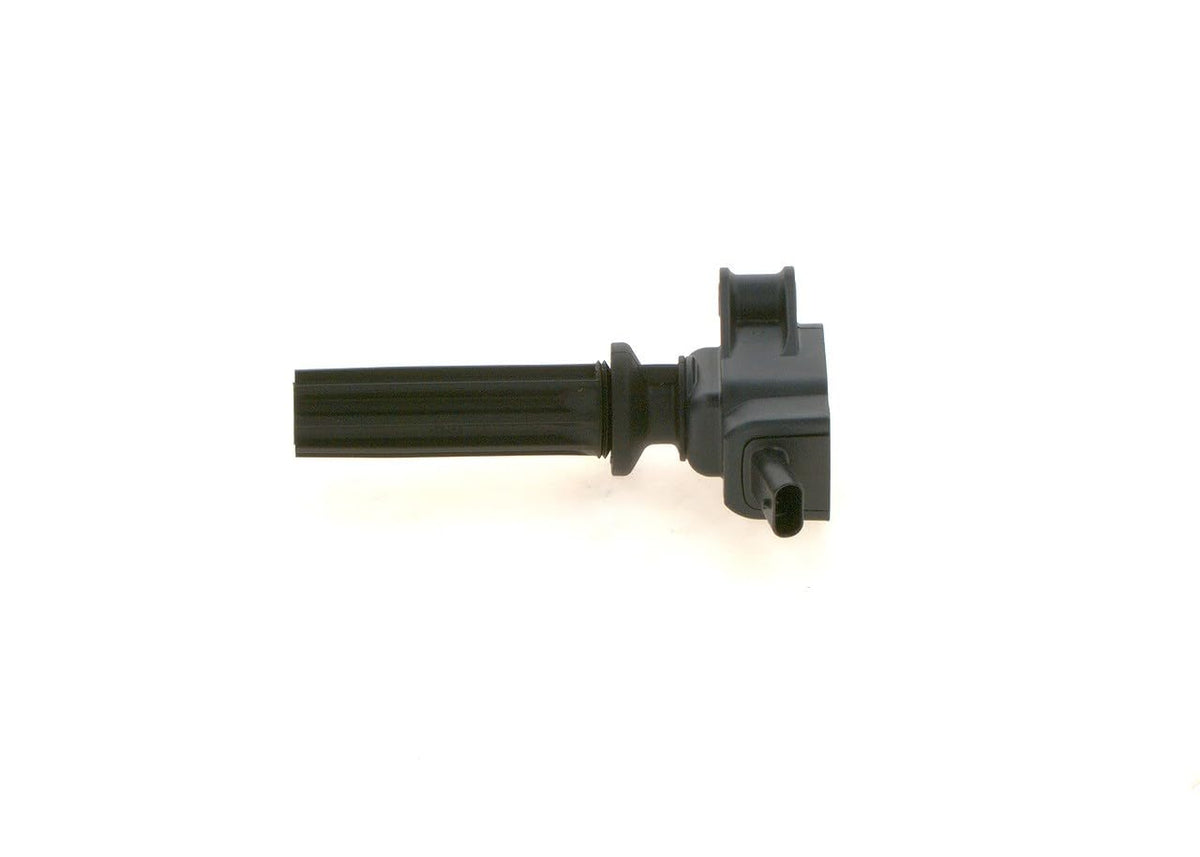 Bosch close-up of molded high-voltage boot and electrical connector for secure contact