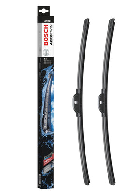 Bosch AeroTwin front packaging showing product and fitment, clear replacement choice