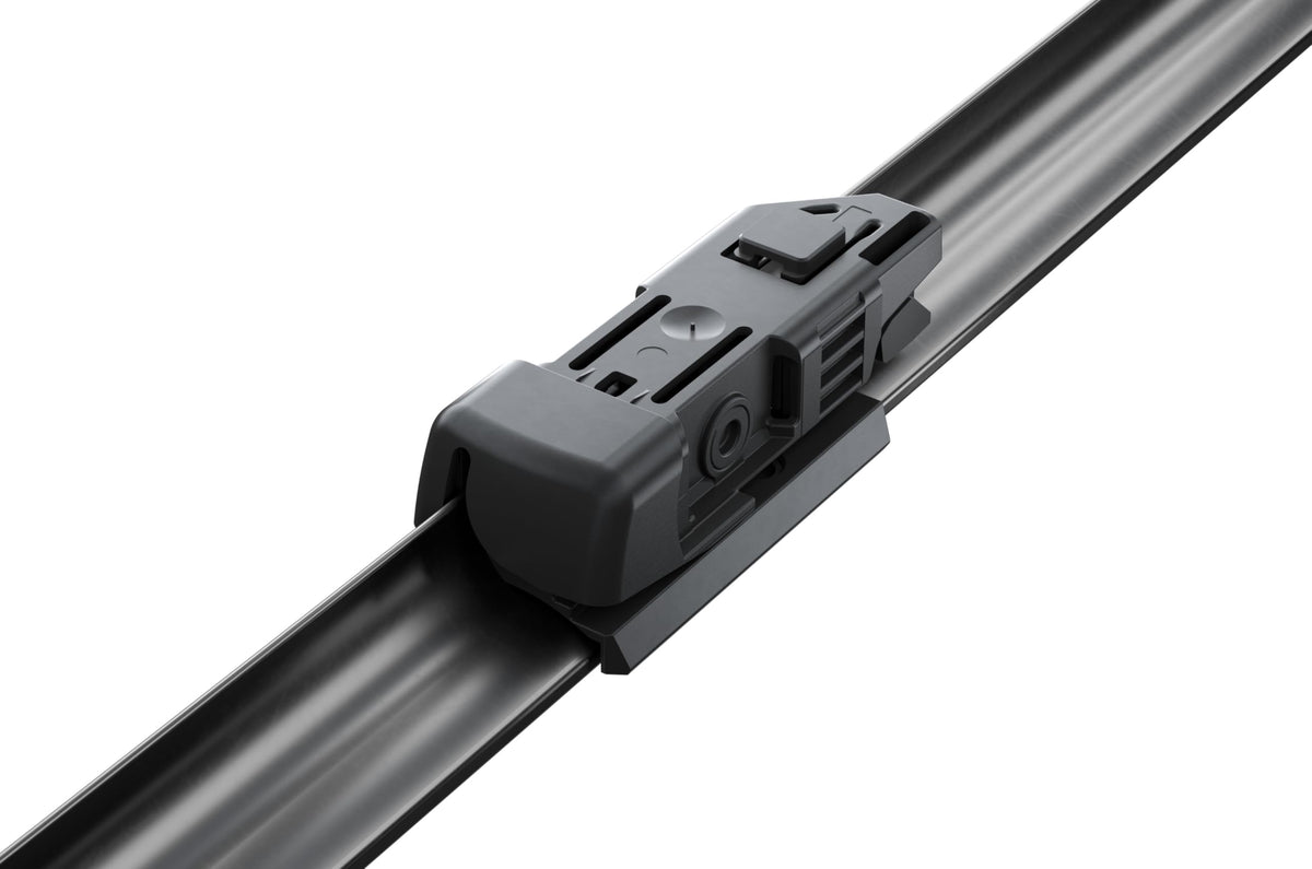 Bosch AeroTwin label and pre-assembled OE adapter detail for easy fitment