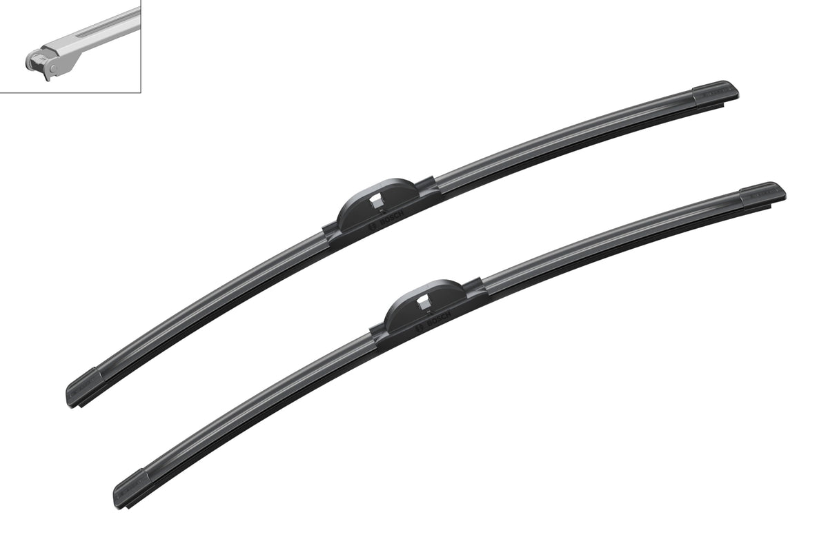 Bosch AeroTwin beside ruler showing 22-inch length for correct sizing