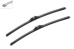 Bosch AeroTwin beside ruler showing 22-inch length for correct sizing