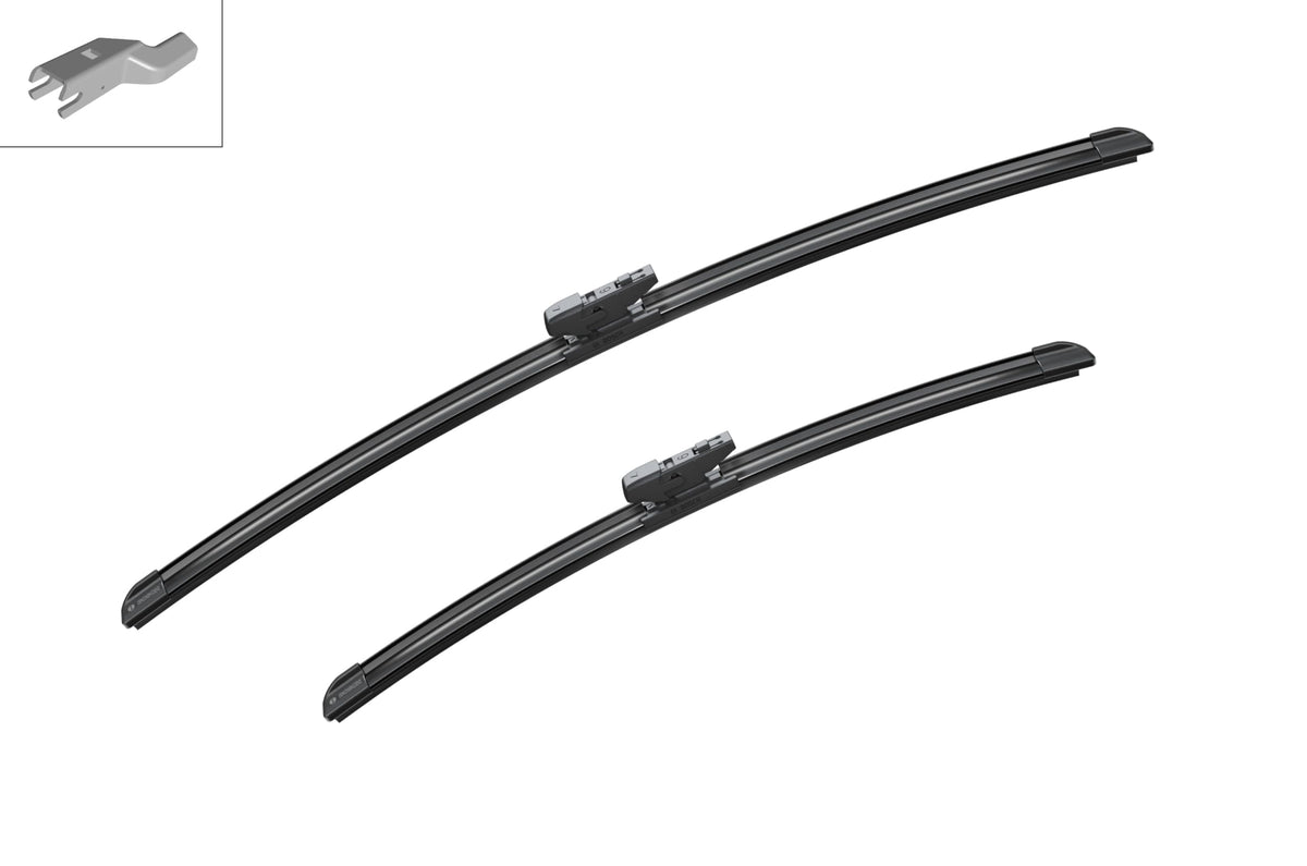 Bosch AeroTwin next to ruler showing 24 inch and 18 inch sizes for accurate fit