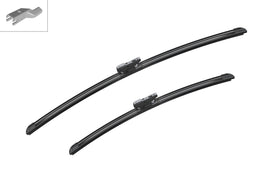 Bosch AeroTwin next to ruler showing 24 inch and 18 inch sizes for accurate fit