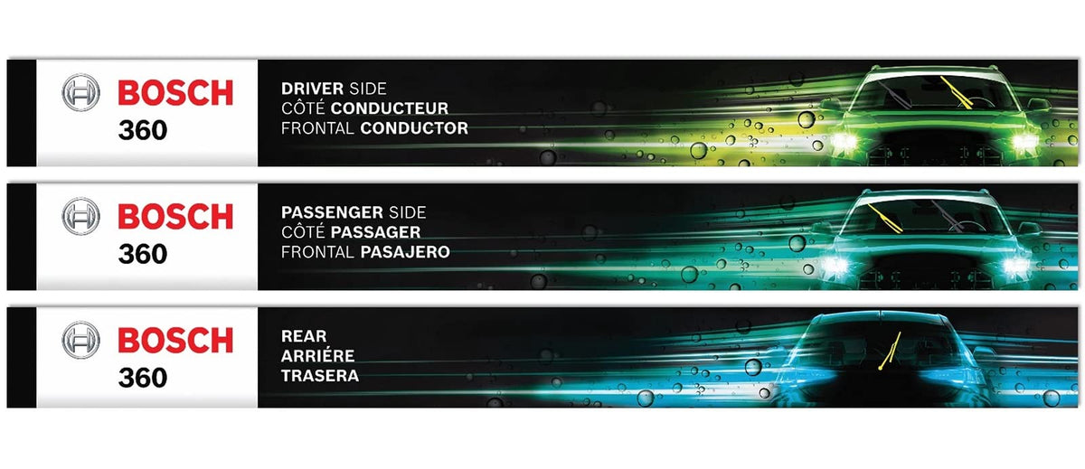 Bosch B36012 front packaging showing kit contents and fit information for easy purchase