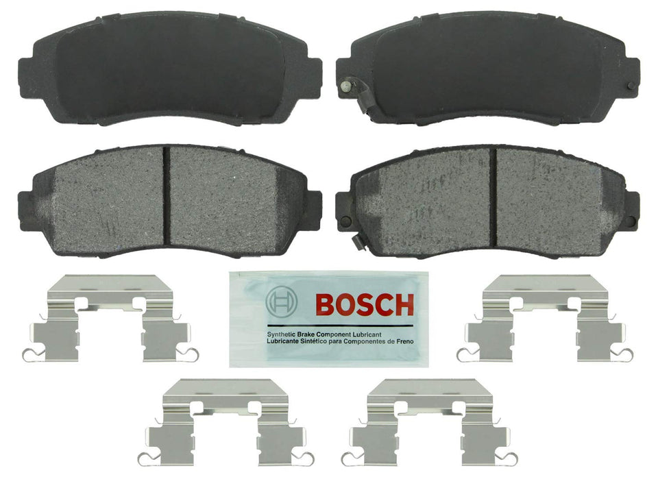 Bosch BE1089H front packaging showing complete axle pad kit with hardware benefit